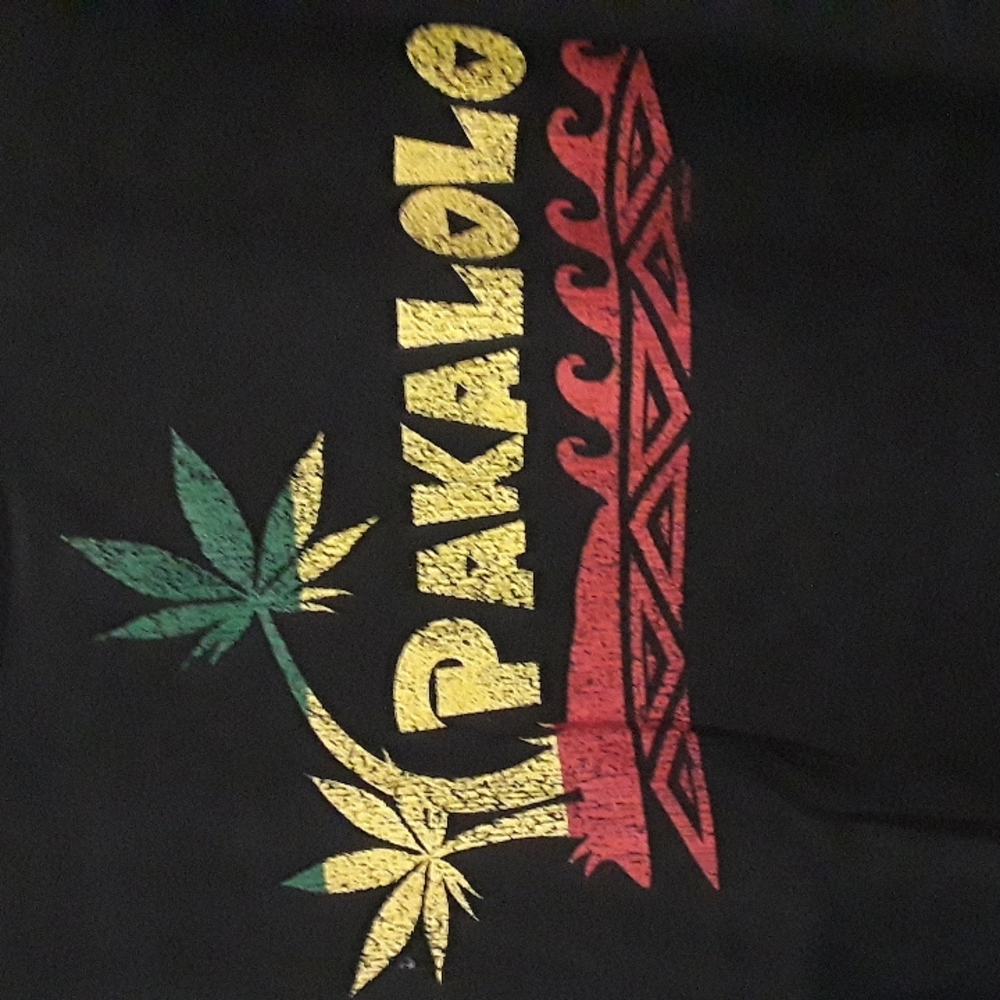 *C7MNS - NEW VINTAGE RARE PAKALOLO CRAZY HAWAIIAN WEED SZ XL SHIRT
